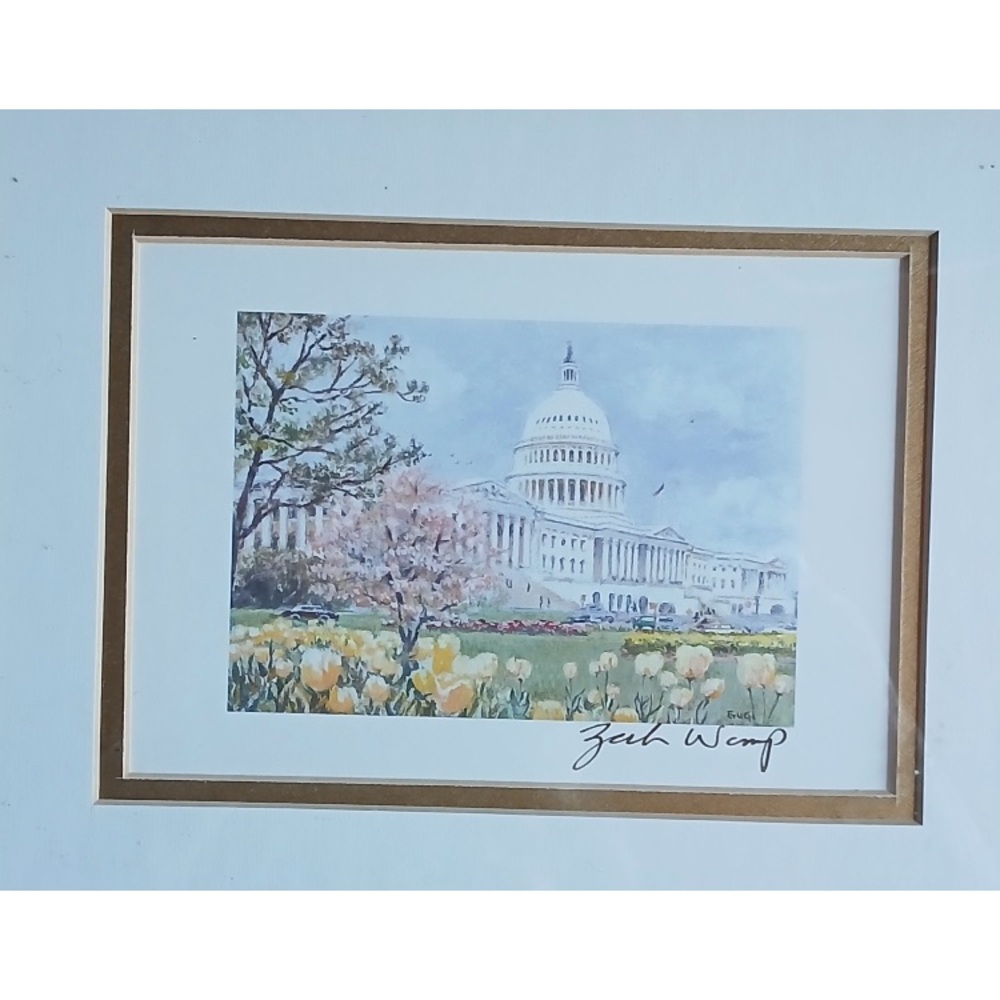 🇺🇸🏛 Zach Wamp Artist - Framed Print of US Capitol 🏛🦅